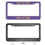 Custom Light Purple Light Yellow License Plate Frame