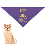 Custom Light Purple Light Yellow Pet Scarf