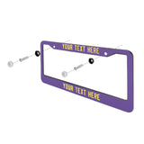 Custom Light Purple Light Yellow License Plate Frame