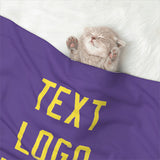 Custom Light Purple Light Yellow Pet Blanket