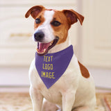 Custom Light Purple Light Yellow Pet Scarf