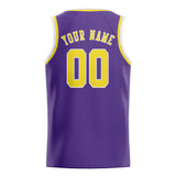 Custom Light Purple & Light Yellow Colors Design Sports Basketball Jersey