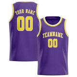 Custom Light Purple & Light Yellow Colors Design Sports Basketball Jersey