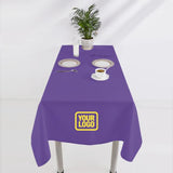 Custom Light Purple Light Yellow Square Table Cloth