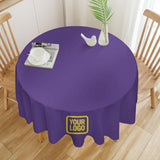 Custom Light Purple Light Yellow Round Table Cloth