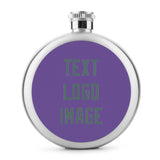 Custom Light Purple Blue Green Hip Flask