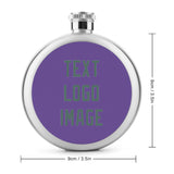 Custom Light Purple Blue Green Hip Flask