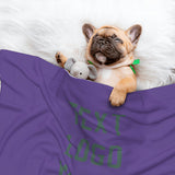 Custom Light Purple Blue Green Pet Blanket