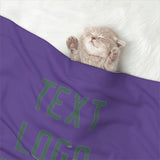 Custom Light Purple Blue Green Pet Blanket