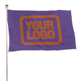 Custom Light Purple Orange Flag