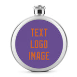 Custom Light Purple Orange Hip Flask