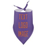 Custom Light Purple Orange Pet Scarf