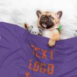 Custom Light Purple Orange Pet Blanket