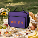 Custom Light Purple Orange Lunch Bag