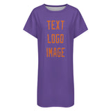 Custom Light Purple Orange Nachthemd
