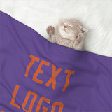 Custom Light Purple Orange Pet Blanket