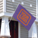 Custom Light Purple Orange Flag