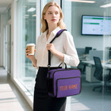 Custom Light Purple Orange Lunch Bag