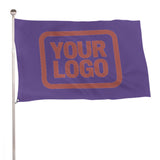 Custom Light Purple Copper Rose Flag