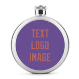Custom Light Purple Copper Rose Hip Flask