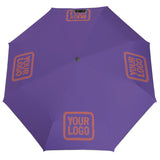 Custom Light Purple Copper Rose Automatic Umbrella