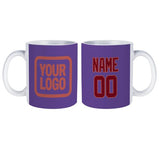 Custom Light Purple Crimson Red Mug