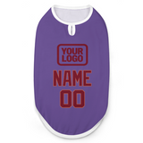 Custom Light Purple Crimson Red Pet Vest