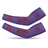 Custom Light Purple Crimson Red Arm Sleeve