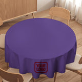 Custom Light Purple Crimson Red Round Table Cloth