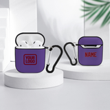 Custom Light Purple Crimson Red AirPods Case