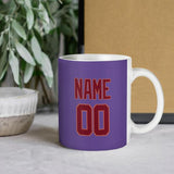 Custom Light Purple Crimson Red Mug
