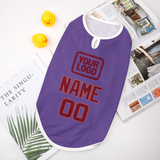 Custom Light Purple Crimson Red Pet Vest