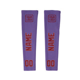 Custom Light Purple Crimson Red Arm Sleeve