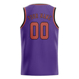 Custom Light Purple & Copper Rose Colors Design Sports Basketball Jersey