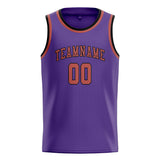 Custom Light Purple & Copper Rose Colors Design Sports Basketball Jersey
