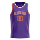 Custom Light Purple & Copper Rose Colors Design Sports Basketball Jersey