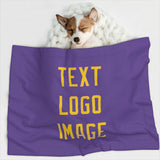 Custom Light Purple Gold Pet Blanket