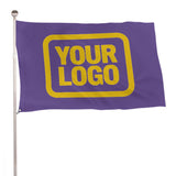 Custom Light Purple Gold Flag
