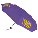 Custom Light Purple Gold Automatic Umbrella