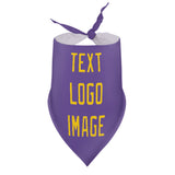 Custom Light Purple Gold Pet Scarf