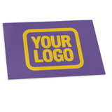 Custom Light Purple Gold Flag