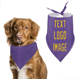 Custom Light Purple Gold Pet Scarf