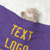 Custom Light Purple Gold Pet Blanket