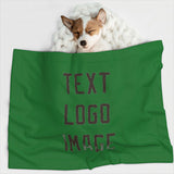 Custom Emerald Green Brown Pet Blanket