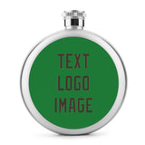Custom Emerald Green Brown Hip Flask