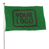 Custom Emerald Green Brown Flag