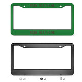 Custom Emerald Green Brown License Plate Frame