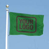 Custom Emerald Green Brown Flag