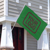 Custom Emerald Green Brown Flag