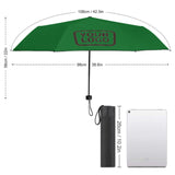 Custom Emerald Green Brown Automatic Umbrella
